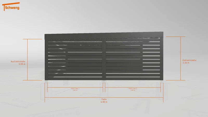 #AT Schweng Flachdachcarport C600 (ID zbwgq7)