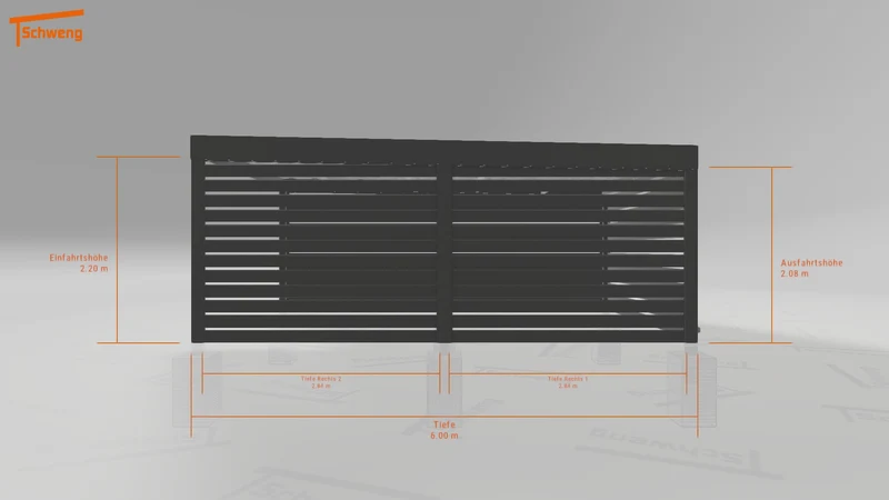 #AT Schweng Flachdachcarport C600 (ID zbwgq7)