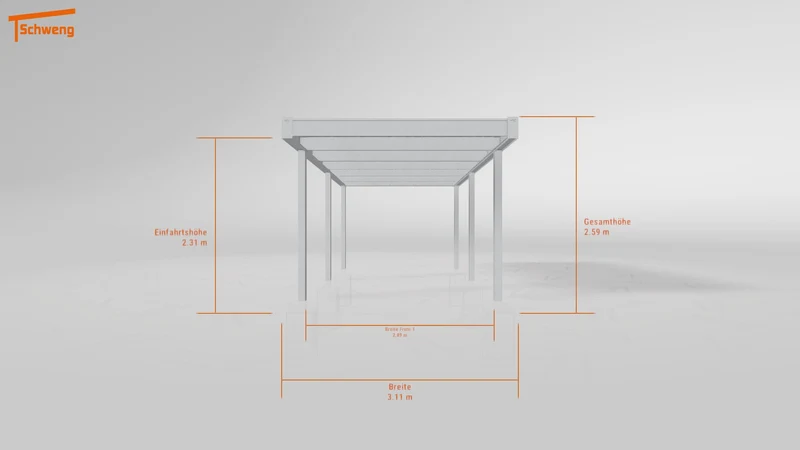 #DE Schweng Flachdachcarport C600 (ID 77bmzj)