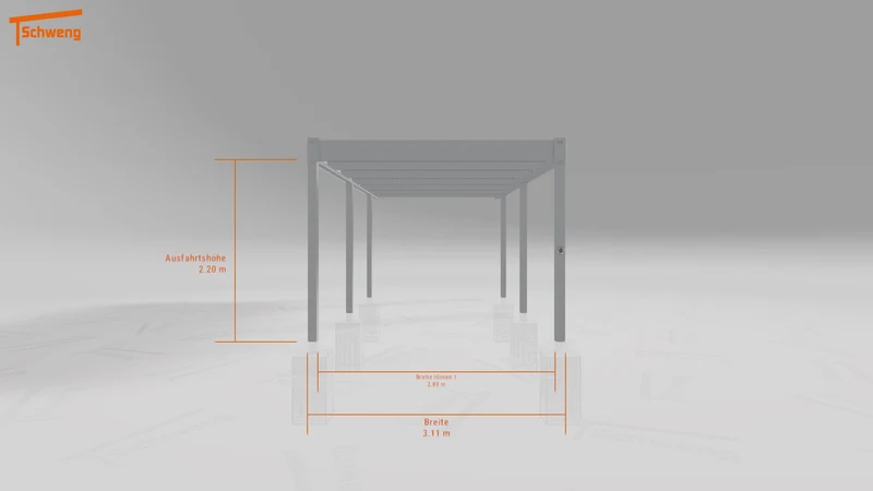 #DE Schweng Flachdachcarport C600 (ID 77bmzj)