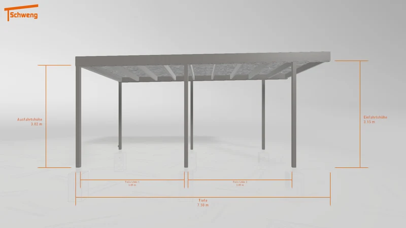 #AT Schweng Flachdachcarport C600+ (ID ygjjx4) #MTG