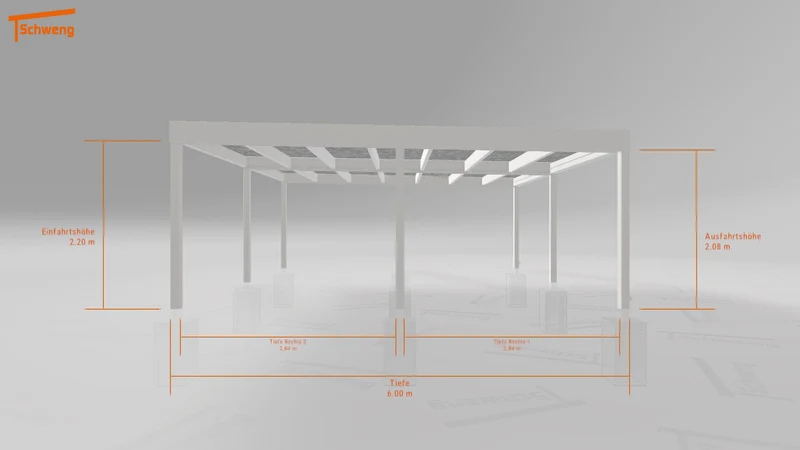 #DE Schweng Flachdachcarport C600+ (ID dvnnb2) #MTG