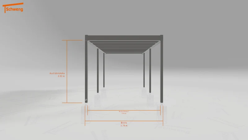 #AT Schweng Flachdachcarport C600+ (ID k2jjbg)