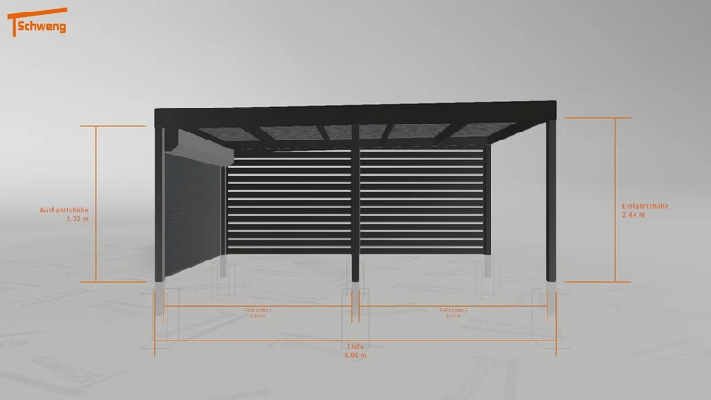 #DE Schweng Flachdachcarport C600 (ID zbwgn4) #MTG