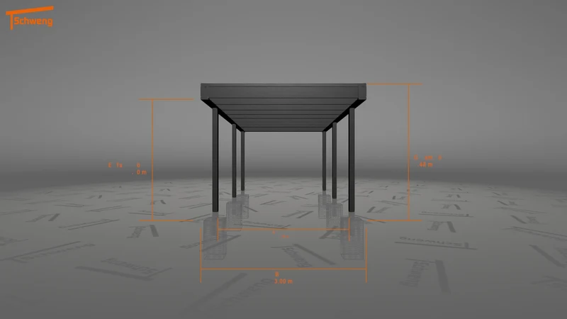 #DE Schweng Flachdachcarport C600+ (ID 85pbwj)
