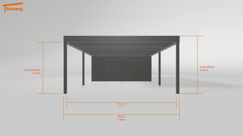 #DE Schweng Flachdachcarport C600+ (ID dvn3x8) #MTG