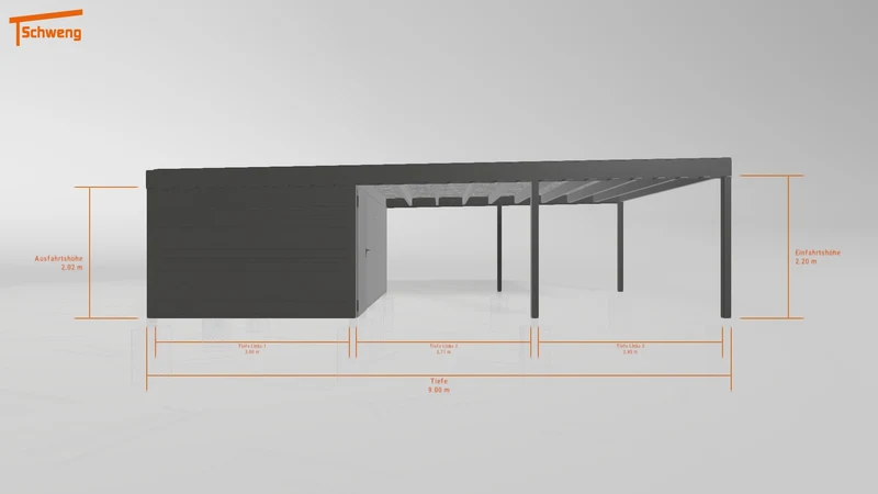 #DE Schweng Flachdachcarport C600+ (ID dvn3x8) #MTG