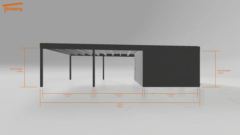 #DE Schweng Flachdachcarport C600+ (ID dvn3x8) #MTG