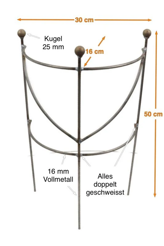 Staudenhalter halbrund