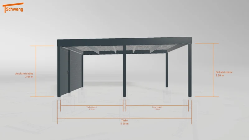 #DE Schweng Flachdachcarport C600 (ID 5mzgbk) #MTG