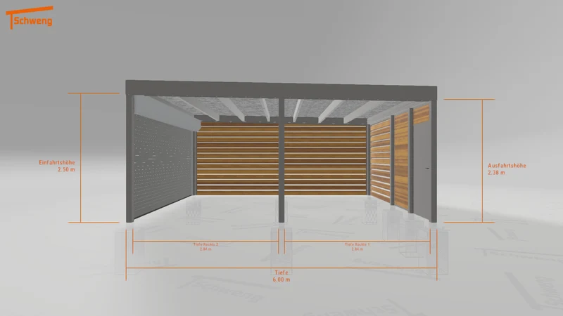 #DE Schweng Flachdachcarport C600+ (ID 33jg5n) #MTG