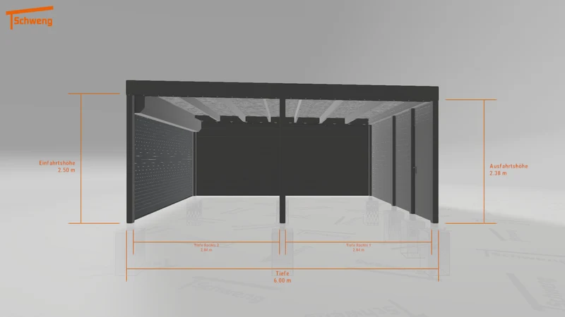 #DE Schweng Flachdachcarport C600+ (ID 5mzg98) #MTG