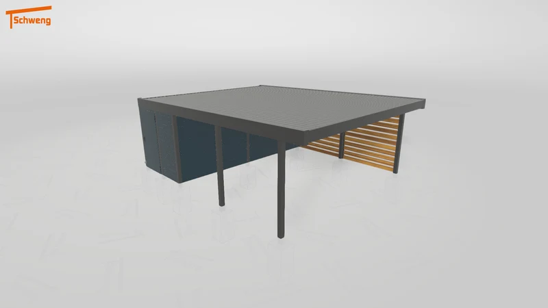 #DE Schweng Flachdachcarport C600 (ID ygjn97) #MTG