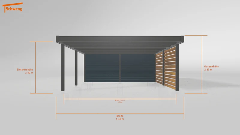 #DE Schweng Flachdachcarport C600 (ID ygjn97) #MTG