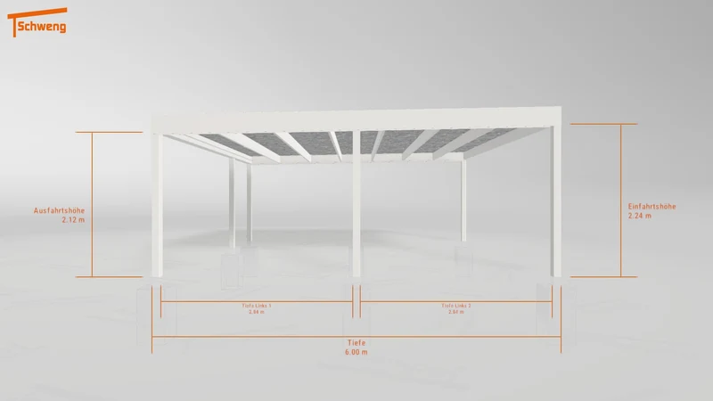 #DE Schweng Flachdachcarport C600 (ID bkpg47)