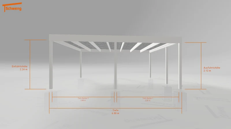 #DE Schweng Flachdachcarport C600 (ID bkpg47)