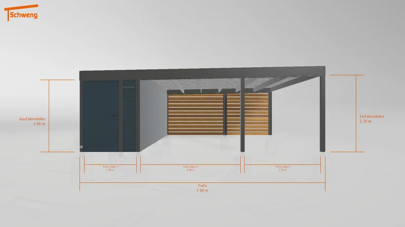 #DE Schweng Flachdachcarport C600 (ID g75g52) #MTG