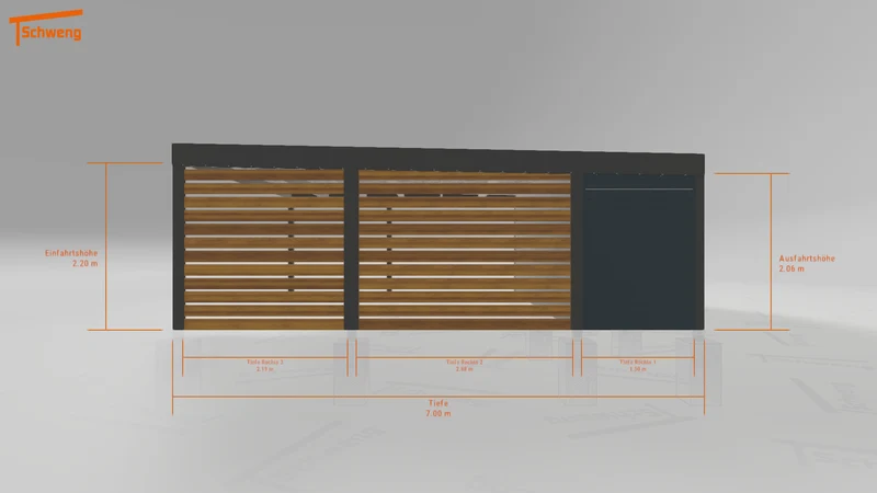#DE Schweng Flachdachcarport C600 (ID g75g52) #MTG