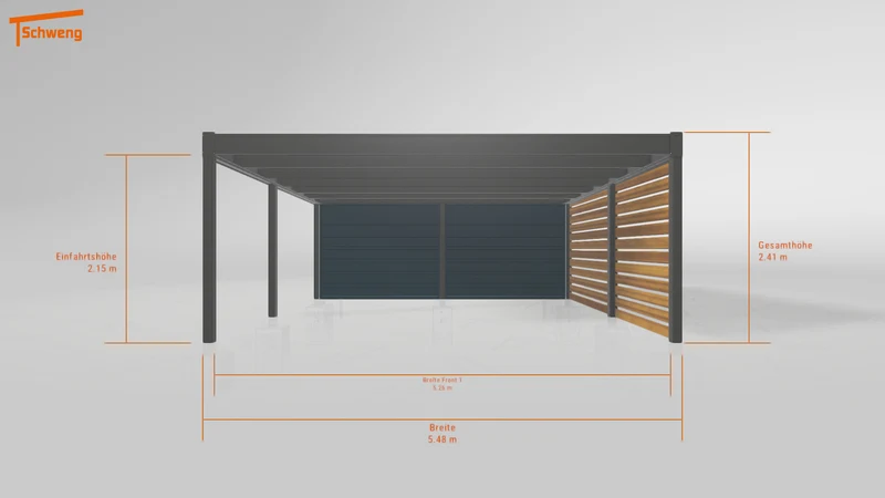 #DE Schweng Flachdachcarport C600 (ID v47r7r) #MTG