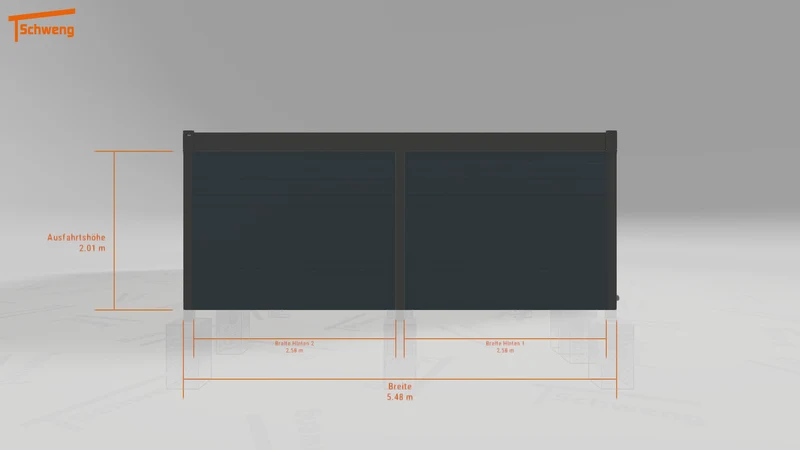 #DE Schweng Flachdachcarport C600 (ID v47r7r) #MTG