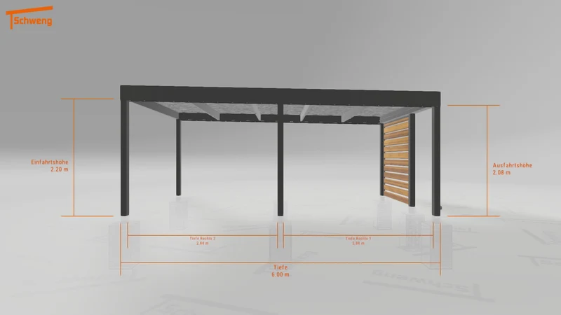 #DE Schweng Flachdachcarport C600 (ID pbpjp3) #MTG