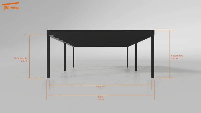 #DE Schweng Flachdachcarport C600 (ID pbpdrq)