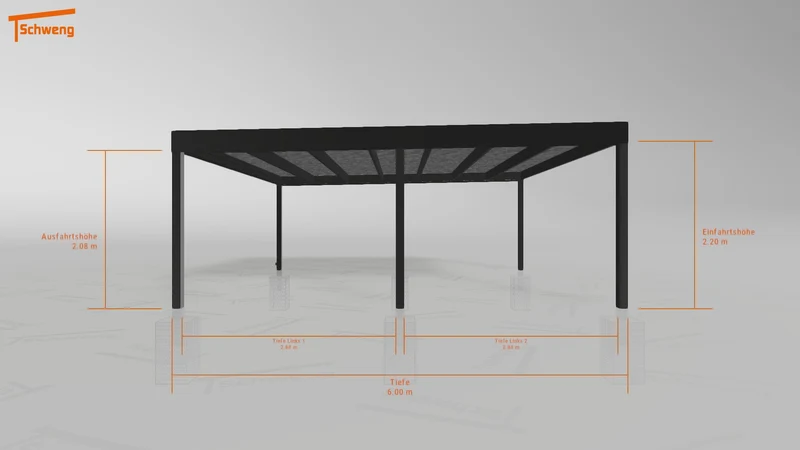 #DE Schweng Flachdachcarport C600 (ID pbpdrq)