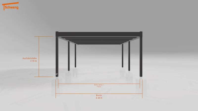 #DE Schweng Flachdachcarport C600 (ID w3xp87)