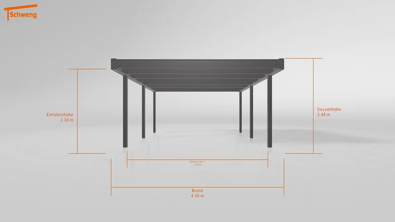 #DE Schweng Flachdachcarport C600 (ID 77b9nx)