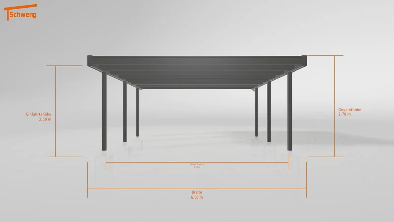 #DE Schweng Flachdachcarport C600+ (ID v47pw7)