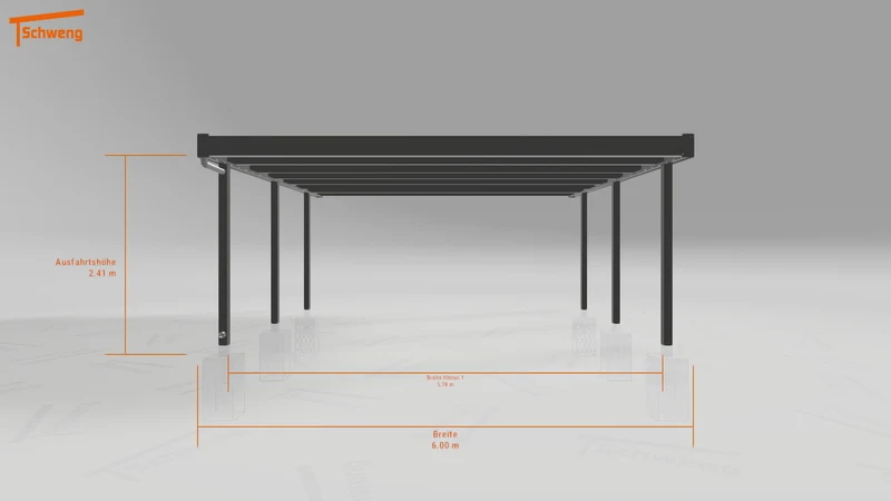 #DE Schweng Flachdachcarport C600+ (ID v47pw7)