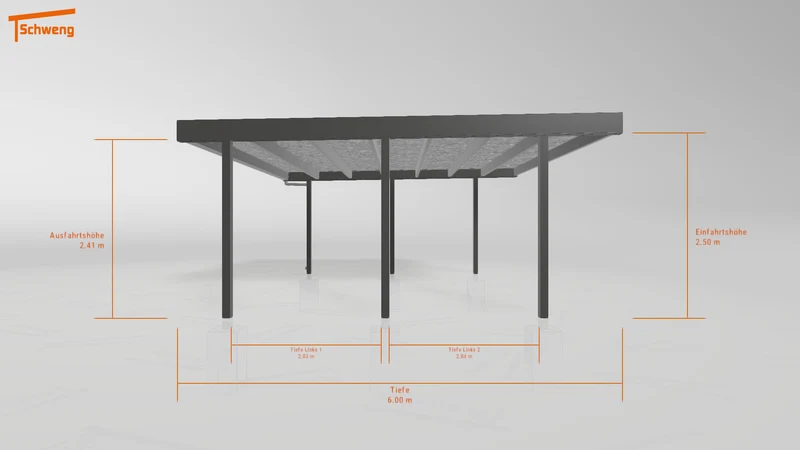 #DE Schweng Flachdachcarport C600+ (ID v47pw7)