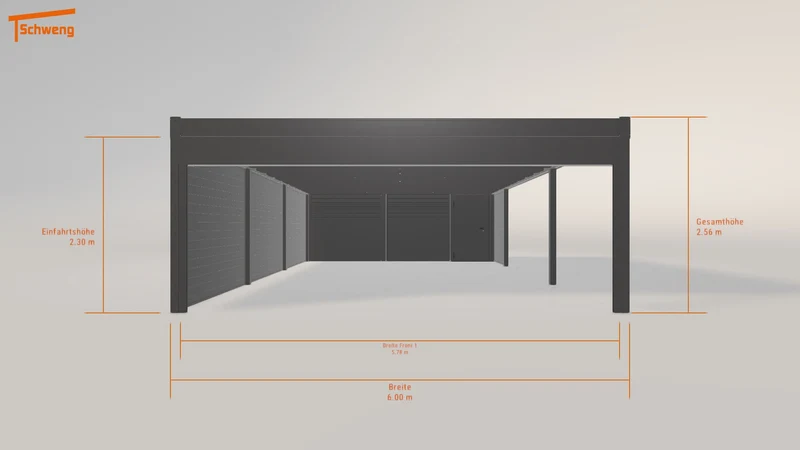 #DE Schweng Flachdachcarport C600 (ID 85q7qj)