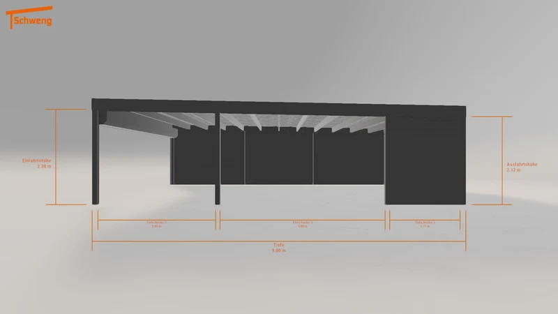 #DE Schweng Flachdachcarport C600 (ID 85q7qj)