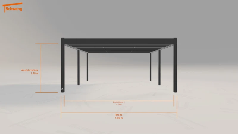 #DE Schweng Flachdachcarport C600 (ID 9wjx3p)