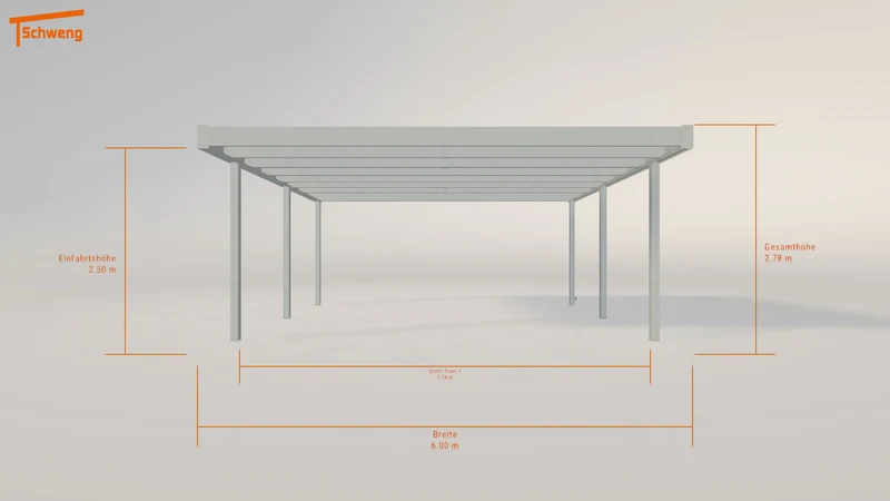 #DE Schweng Flachdachcarport C600+ (ID g7rp9r)