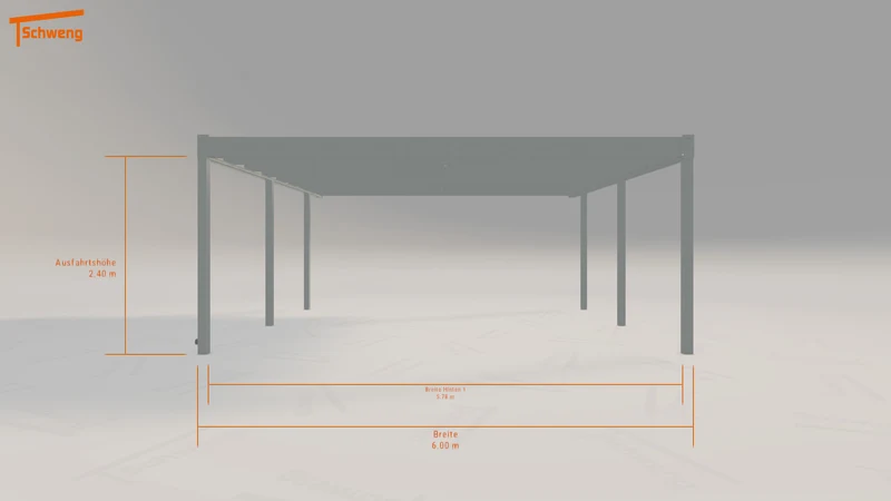 #DE Schweng Flachdachcarport C600+ (ID g7rp9r)