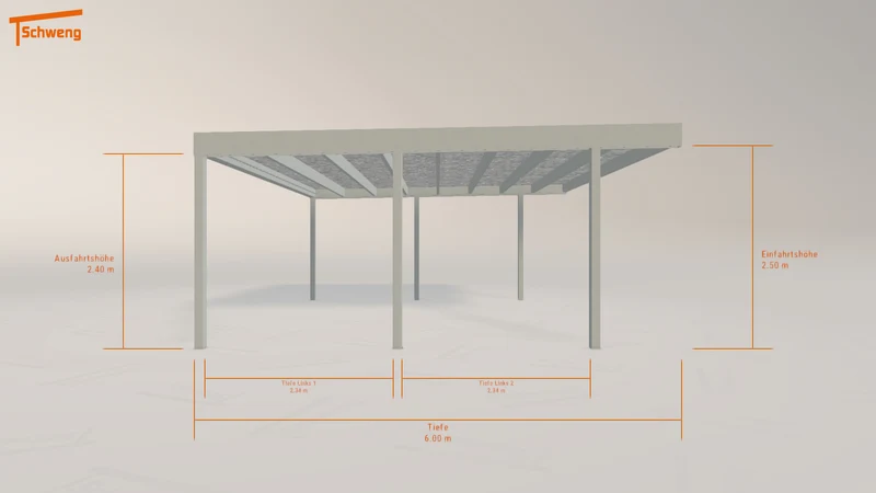 #DE Schweng Flachdachcarport C600+ (ID g7rp9r)