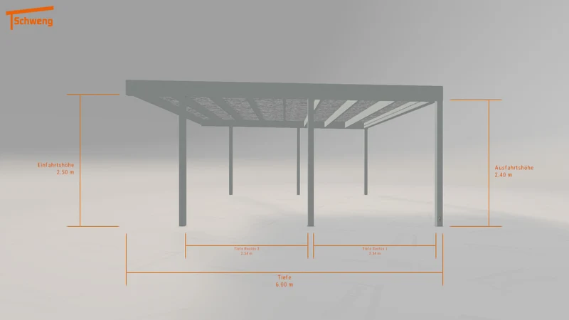 #DE Schweng Flachdachcarport C600+ (ID g7rp9r)