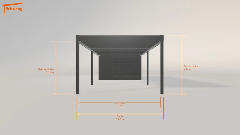 #DE Schweng Flachdachcarport C600 (ID ygr737)