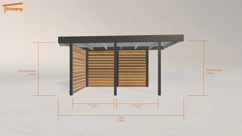 #DE Schweng Flachdachcarport C600 (ID jjzwww) #MTG