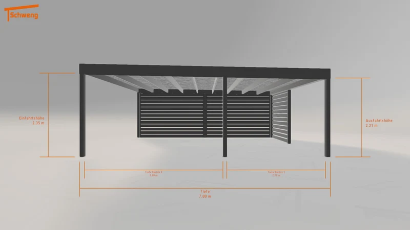 #DE Schweng Flachdachcarport C600 (ID jjzw2w) #MTG