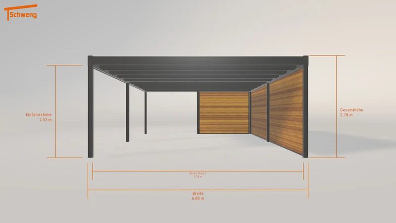 #DE Schweng Flachdachcarport C600 (ID zbj7q4) #MTG