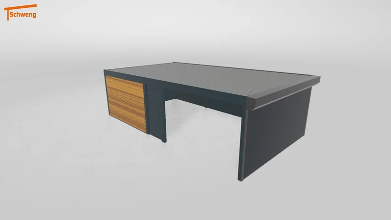 #DE Schweng Flachdachcarport C600 (ID 42wgkg)