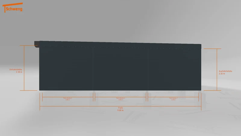 #DE Schweng Flachdachcarport C600 (ID 42wgkg)