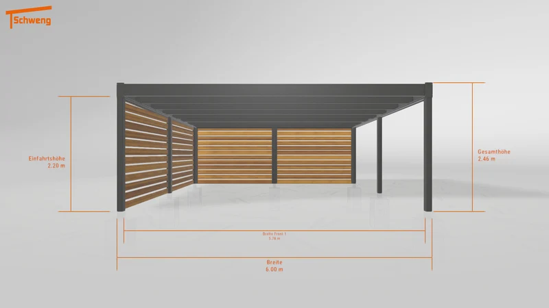 #DE Schweng Flachdachcarport C600+ (ID jj83nq)