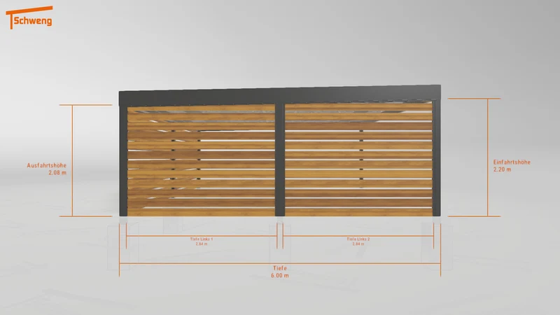 #DE Schweng Flachdachcarport C600+ (ID jj83nq)