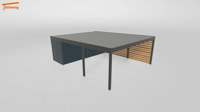 #DE Schweng Flachdachcarport C600 (ID pbpjq3) #MTG