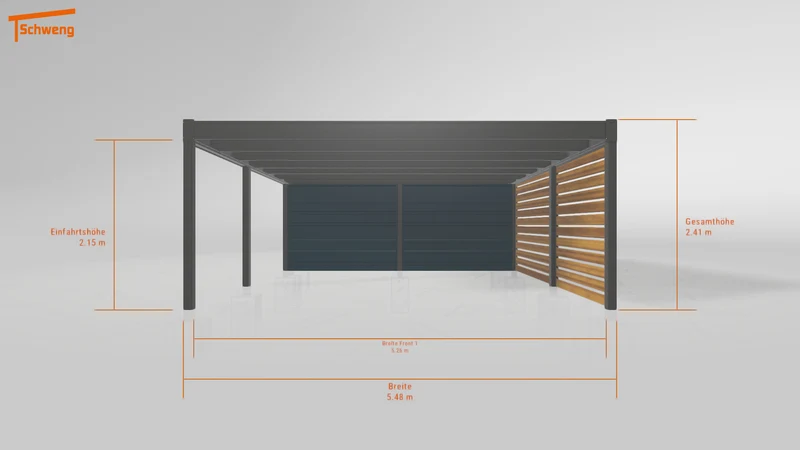 #DE Schweng Flachdachcarport C600 (ID pbpjq3) #MTG