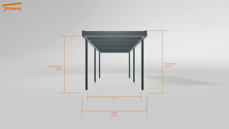 #DE Schweng Flachdachcarport C600 (ID 33jg4g)